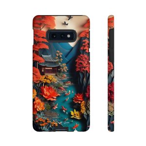 Japanese Koi Fish Pond Paper Art Samsung Galaxy, Google Pixel Tough Phone Cases